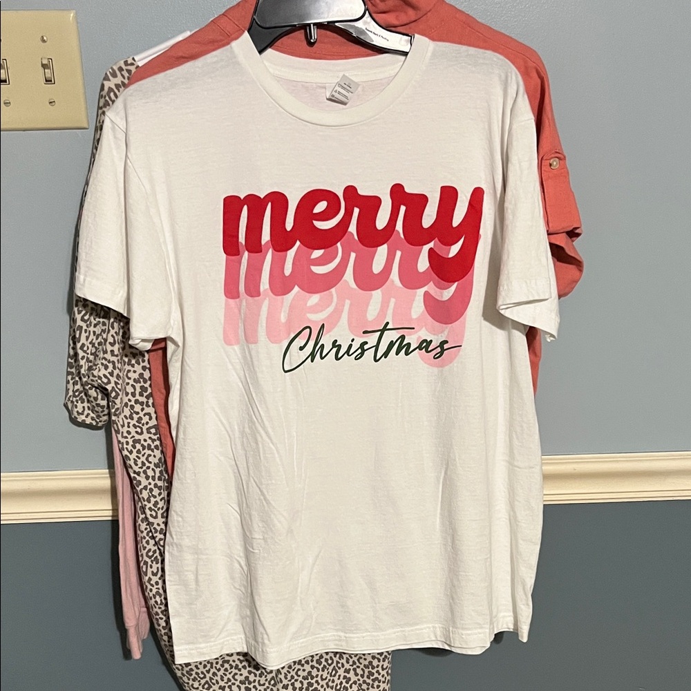 White Merry Christmas T-Shirt